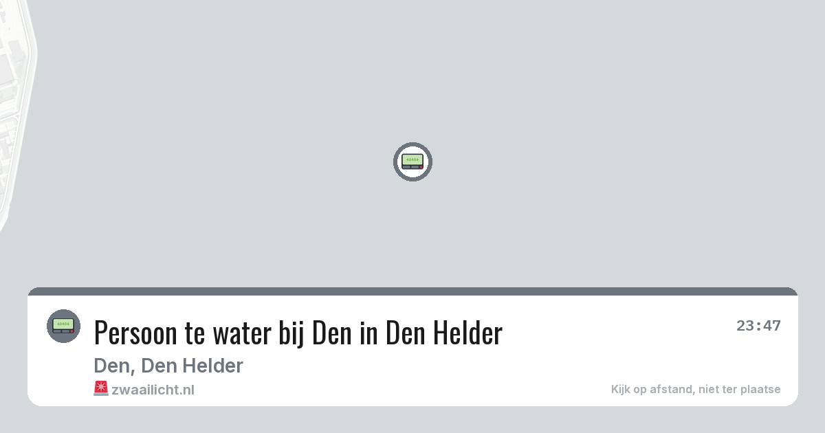 Persoon te water bij Den in Den Helder — 4 jul 2026