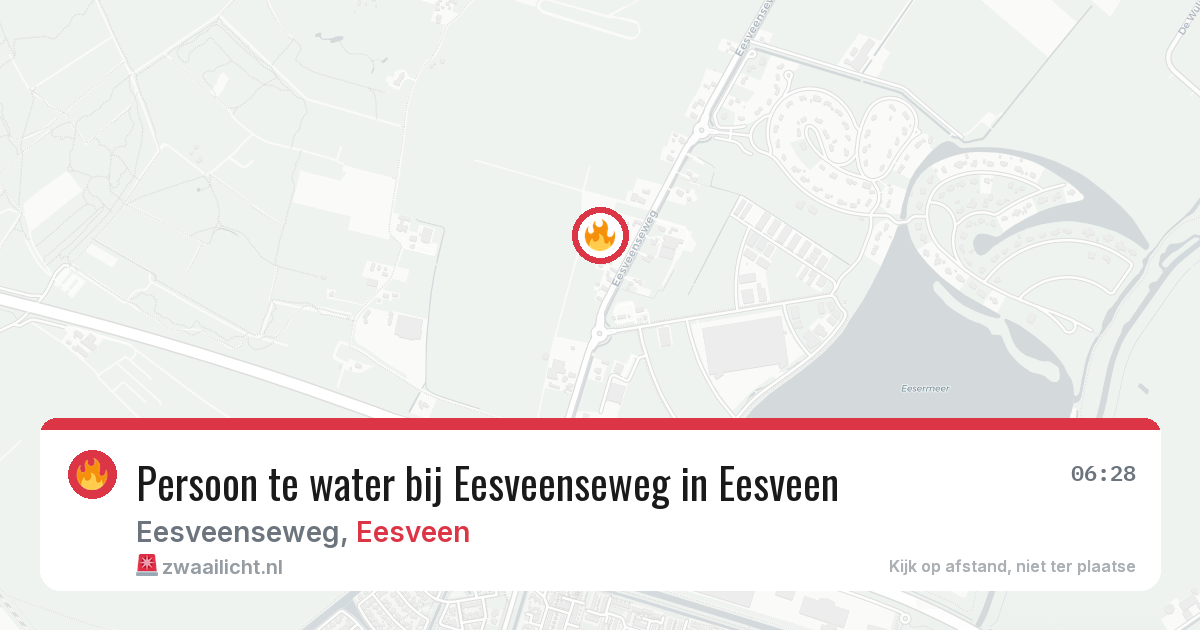 Persoon te water bij Eesveenseweg in Eesveen — 4 feb 2026