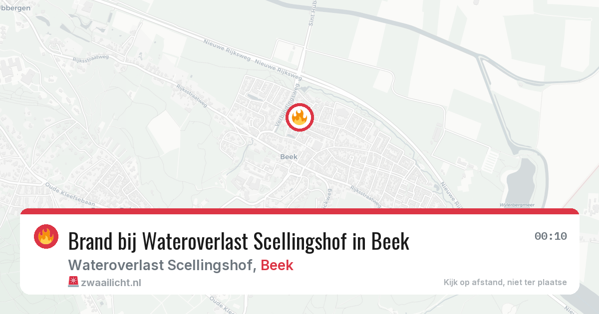 Brand bij Wateroverlast Scellingshof in Beek — 12 jun 2026