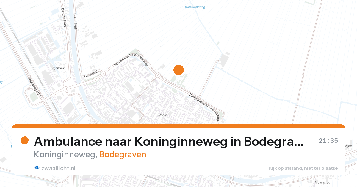 Ambulance naar Koninginneweg in Bodegraven — 25 feb 2026