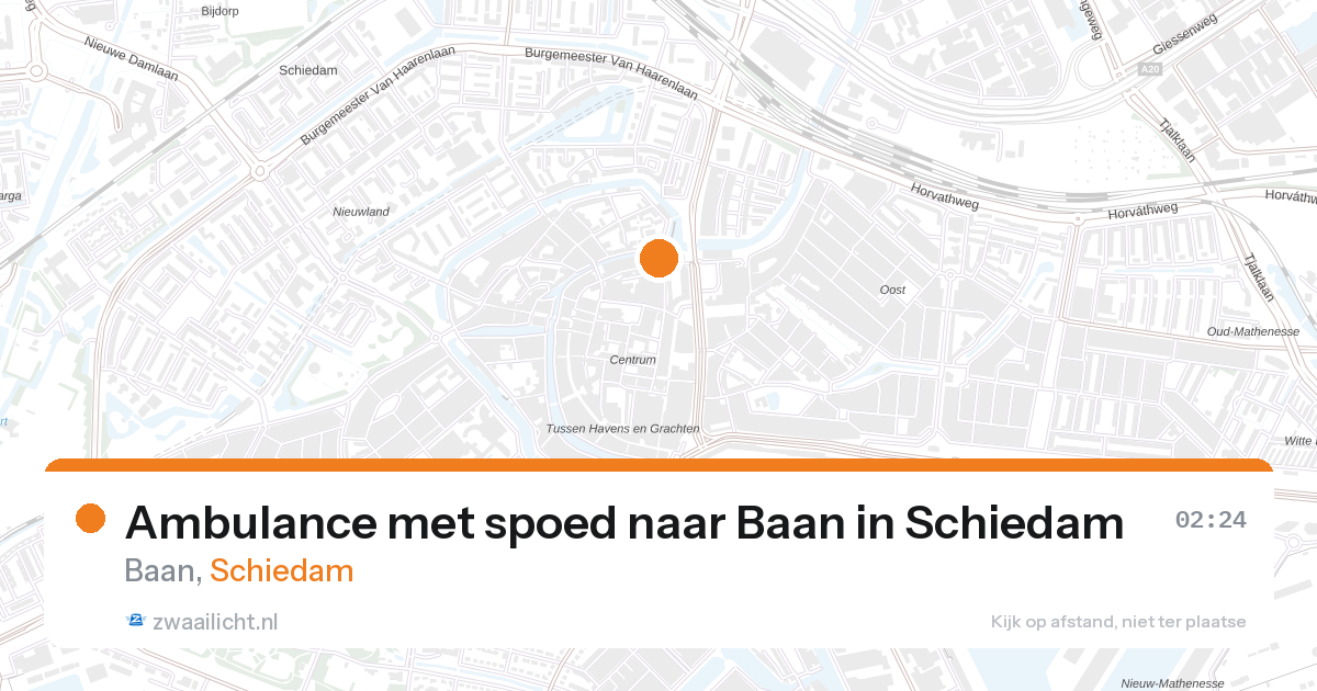 Ambulance met spoed naar Baan in Schiedam — 7 feb 2026