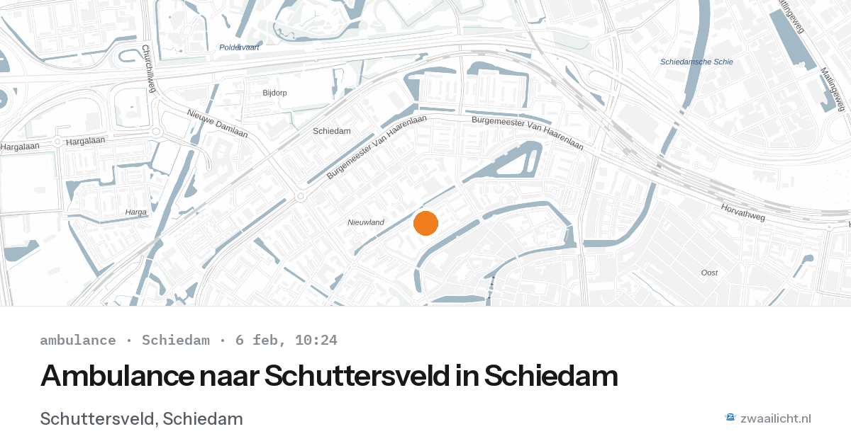 Ambulance naar Schuttersveld in Schiedam — 6 feb 2026