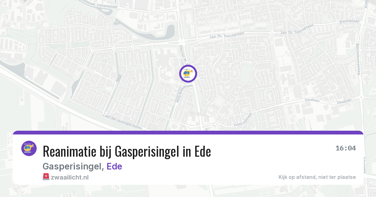 Reanimatie bij Gasperisingel in Ede — 26 jun 2026