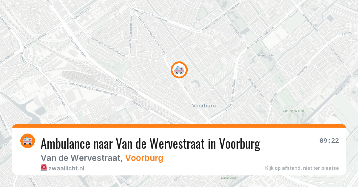 Ambulance naar Van de Wervestraat in Voorburg — 27 jun 2026