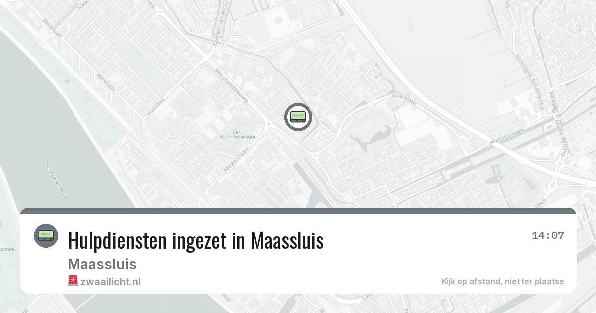 Hulpdiensten ingezet in Maassluis — 12 aug 2026 | 🚨 Zwaailicht.nl