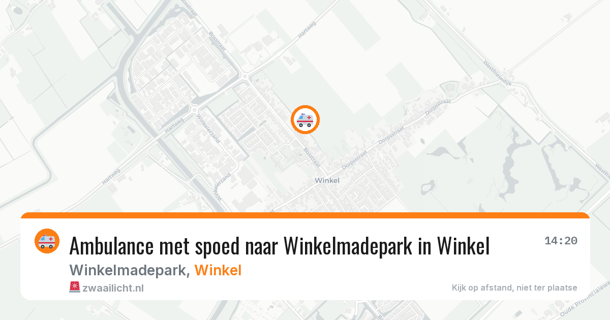 Ambulance met spoed naar Winkelmadepark in Winkel — 19 mei 2026