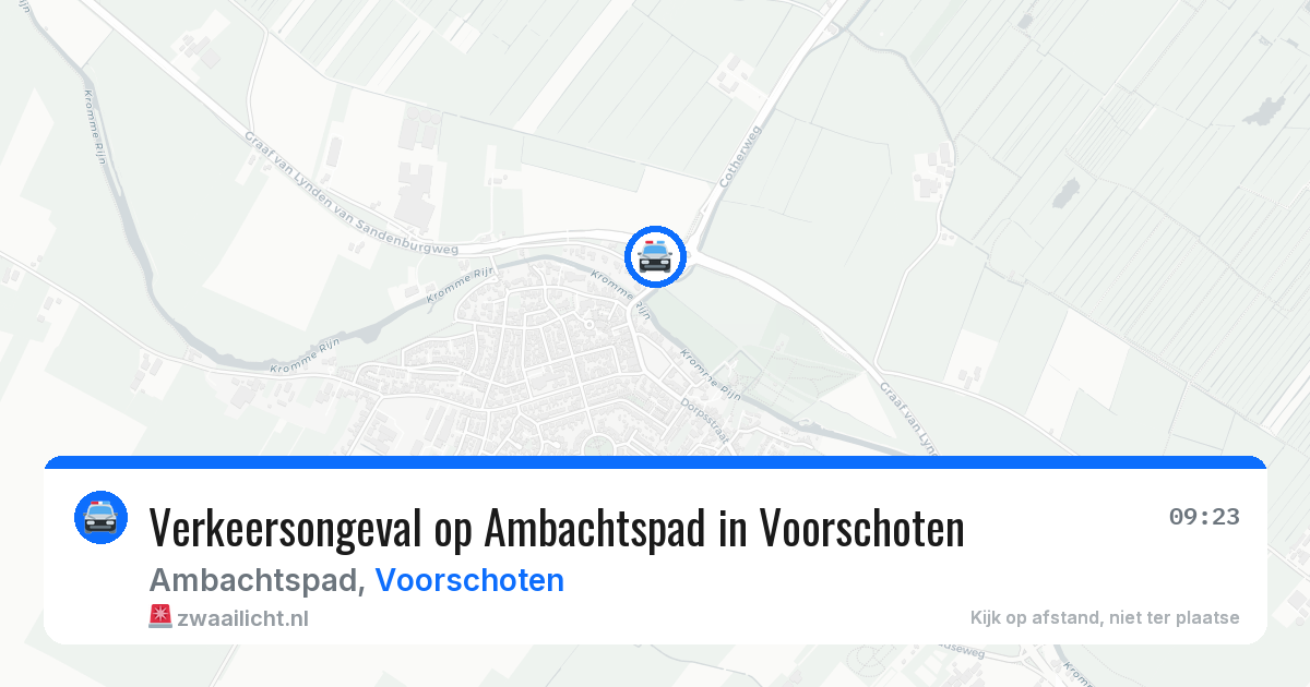 Verkeersongeval op Ambachtspad in Voorschoten — 29 jan 2026