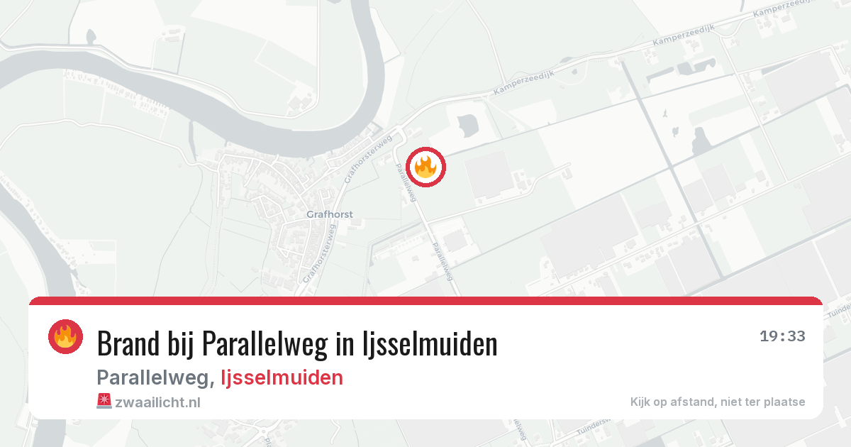 Brand bij Parallelweg in Ijsselmuiden — 17 mei 2026