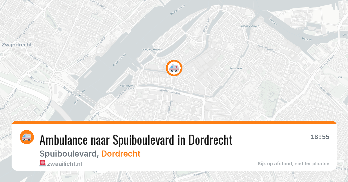 Ambulance naar Spuiboulevard in Dordrecht — 13 aug 2026