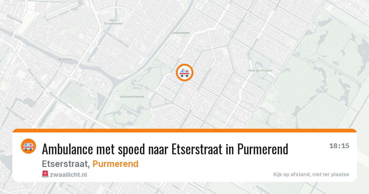 Ambulance met spoed naar Etserstraat in Purmerend — 28 apr 2026