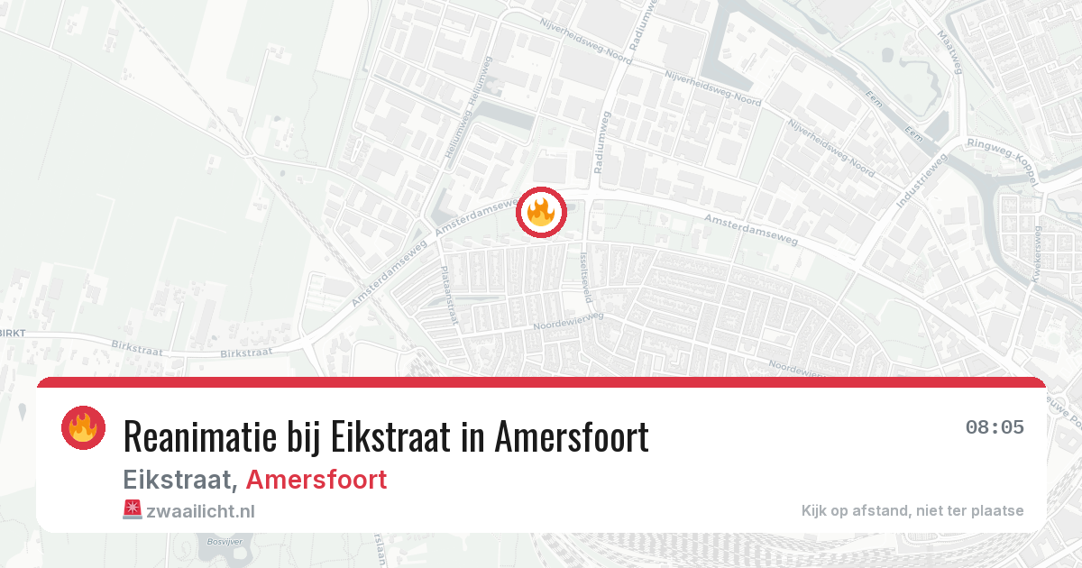 Reanimatie bij Eikstraat in Amersfoort — 3 aug 2026