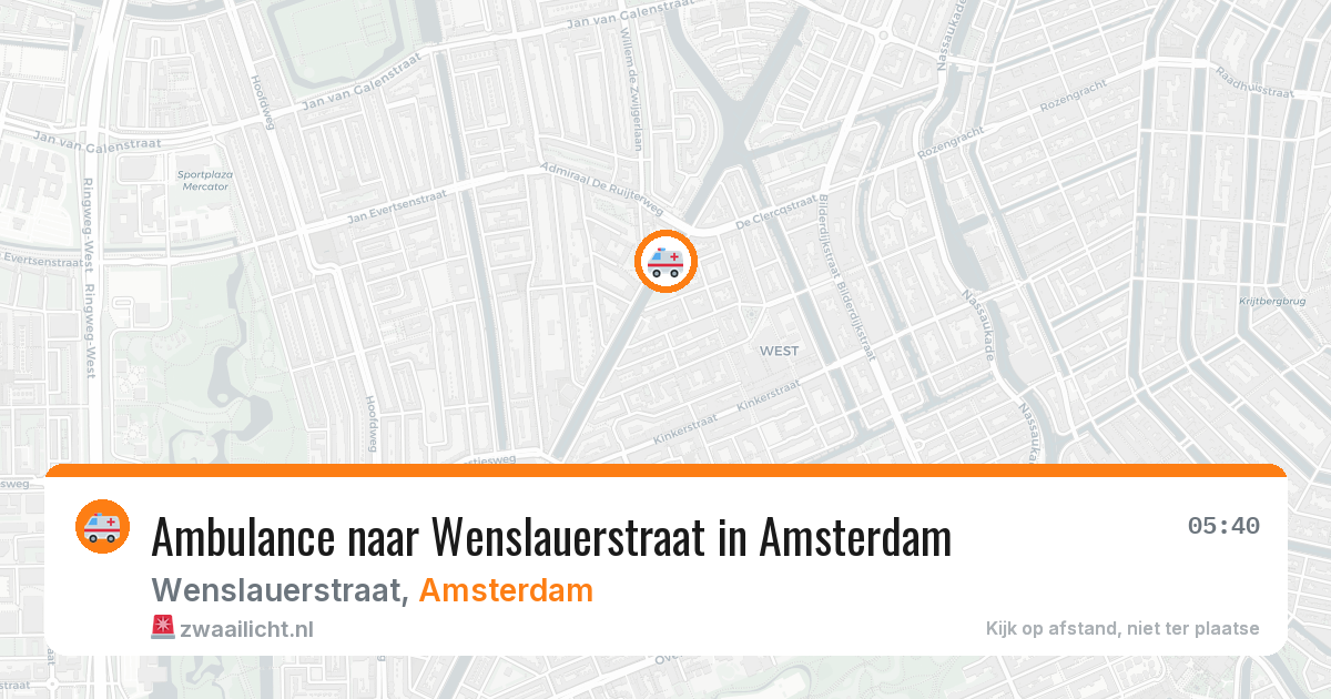 Ambulance naar Wenslauerstraat in Amsterdam — 29 apr 2026