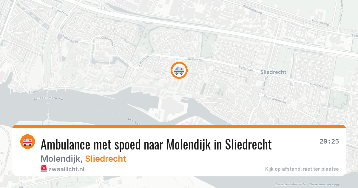 Ambulance met spoed naar Molendijk in Sliedrecht — 7 jul 2026