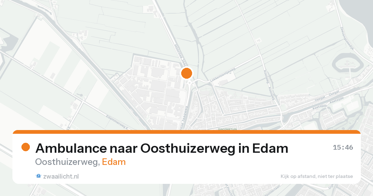Ambulance naar Oosthuizerweg in Edam — 23 aug 2026