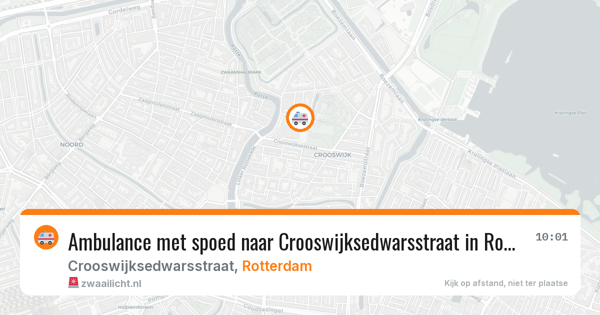 Ambulance met spoed naar Crooswijksedwarsstraat in Rotterdam — 5 jul 2026