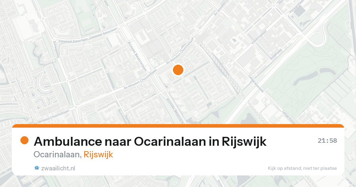 Ambulance naar Ocarinalaan in Rijswijk — 23 aug 2026