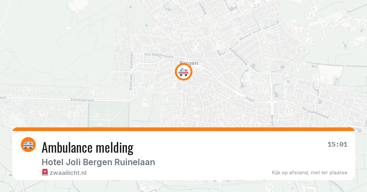Ambulance melding — 24 mei 2026