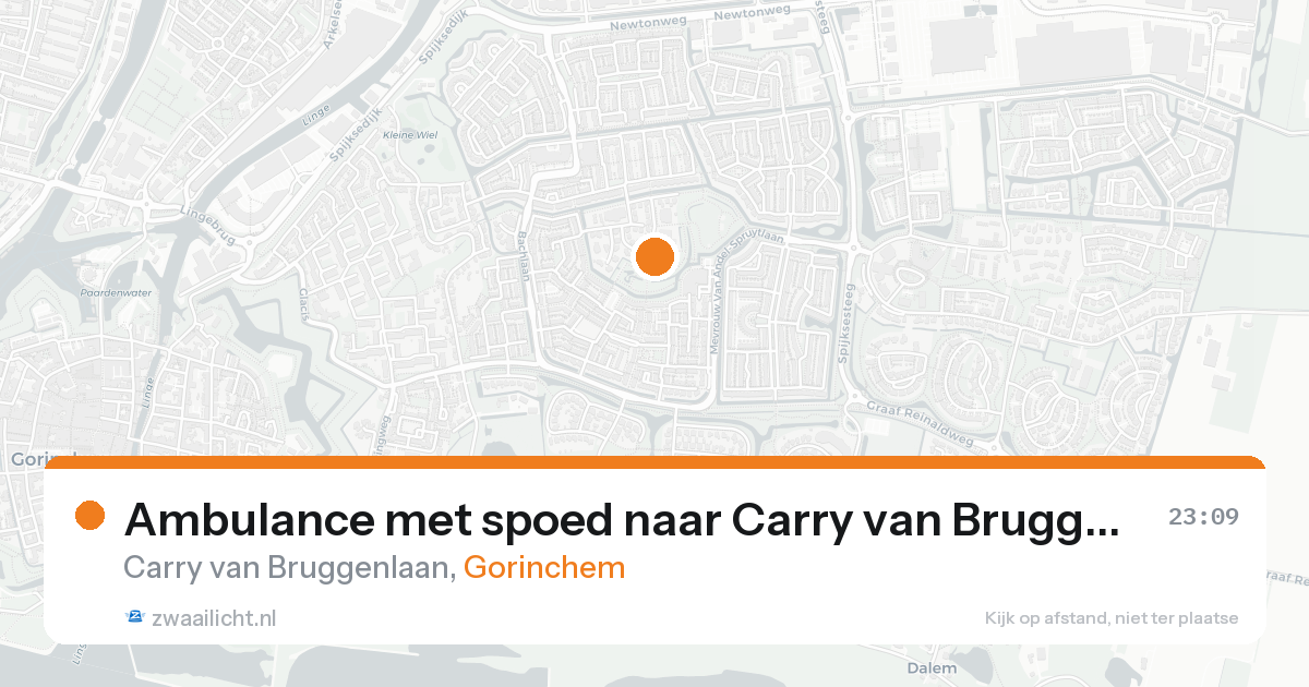 Ambulance met spoed naar Carry van Bruggenlaan in Gorinchem — 22 aug 2026
