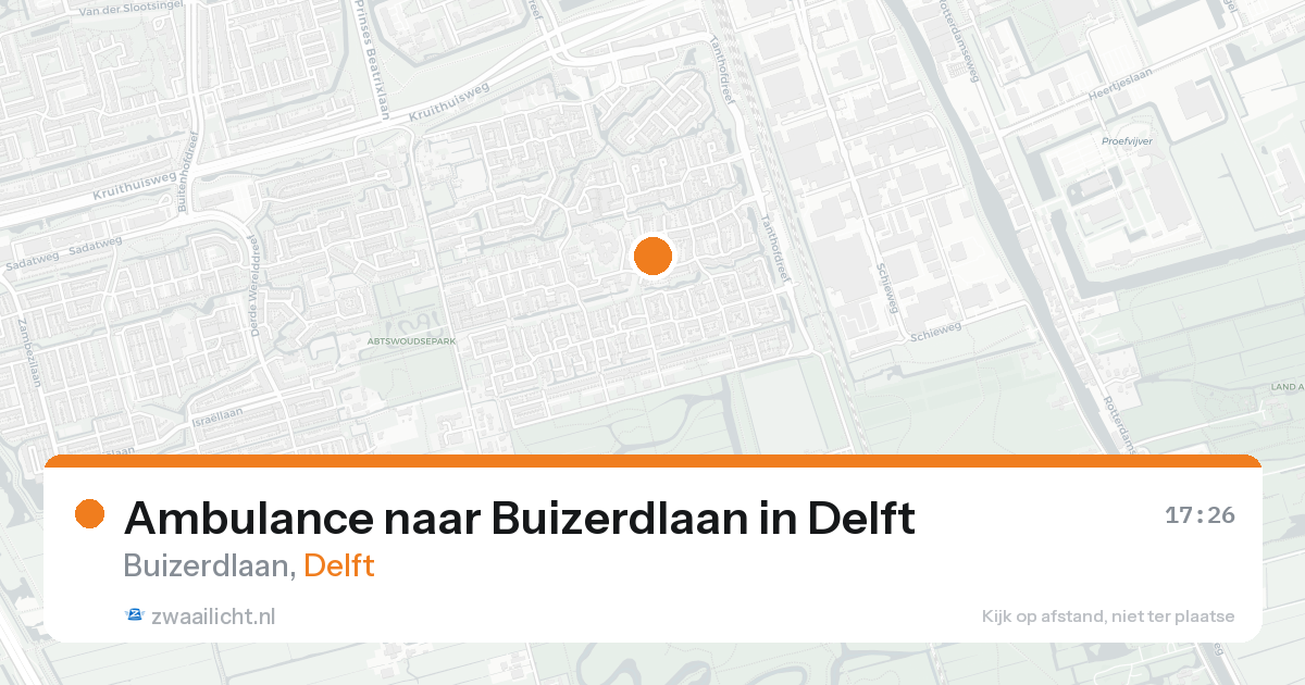 Ambulance naar Buizerdlaan in Delft — 24 aug 2026