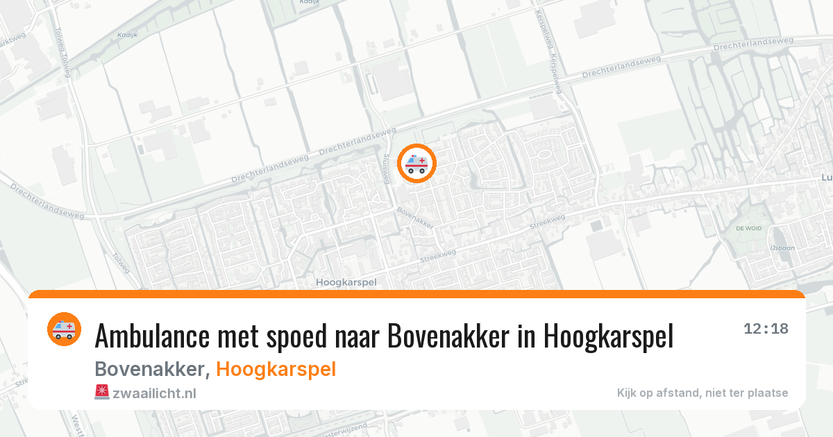 Ambulance met spoed naar Bovenakker in Hoogkarspel — 12 aug 2026