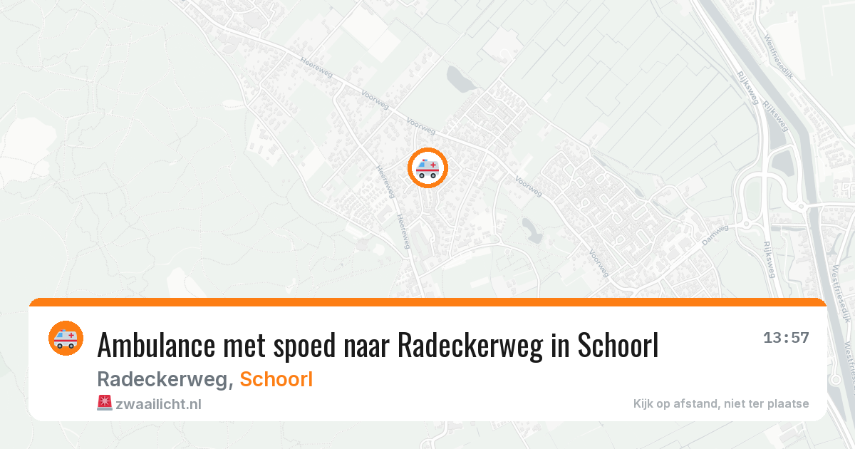 Ambulance met spoed naar Radeckerweg in Schoorl — 22 jul 2026