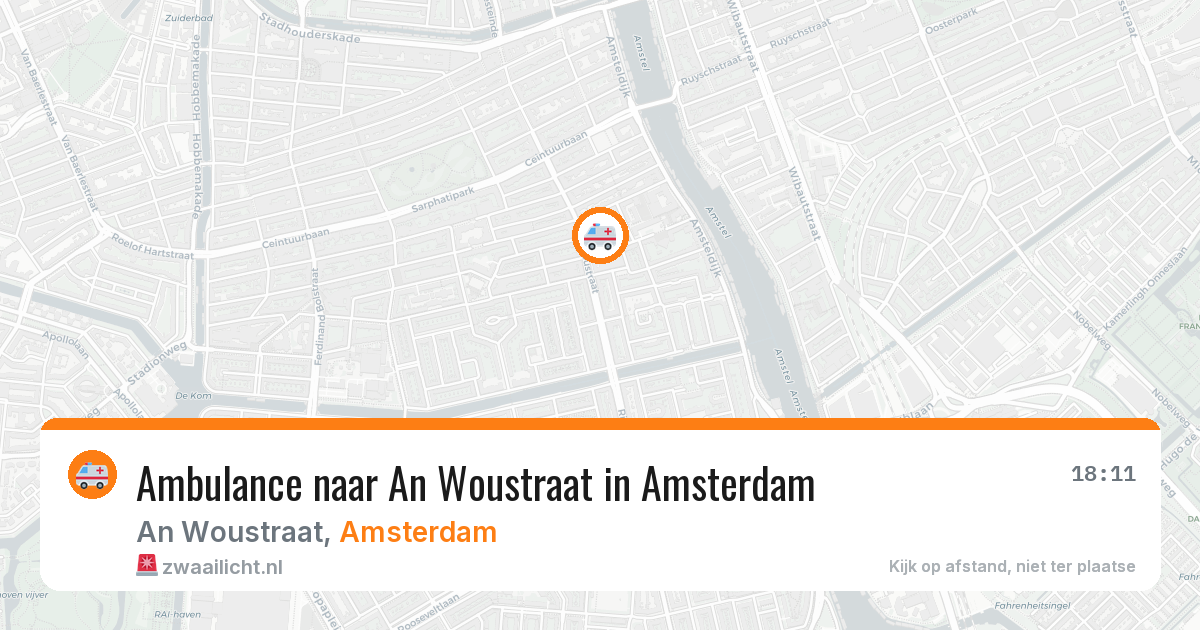 Ambulance naar An Woustraat in Amsterdam — 31 mrt 2026