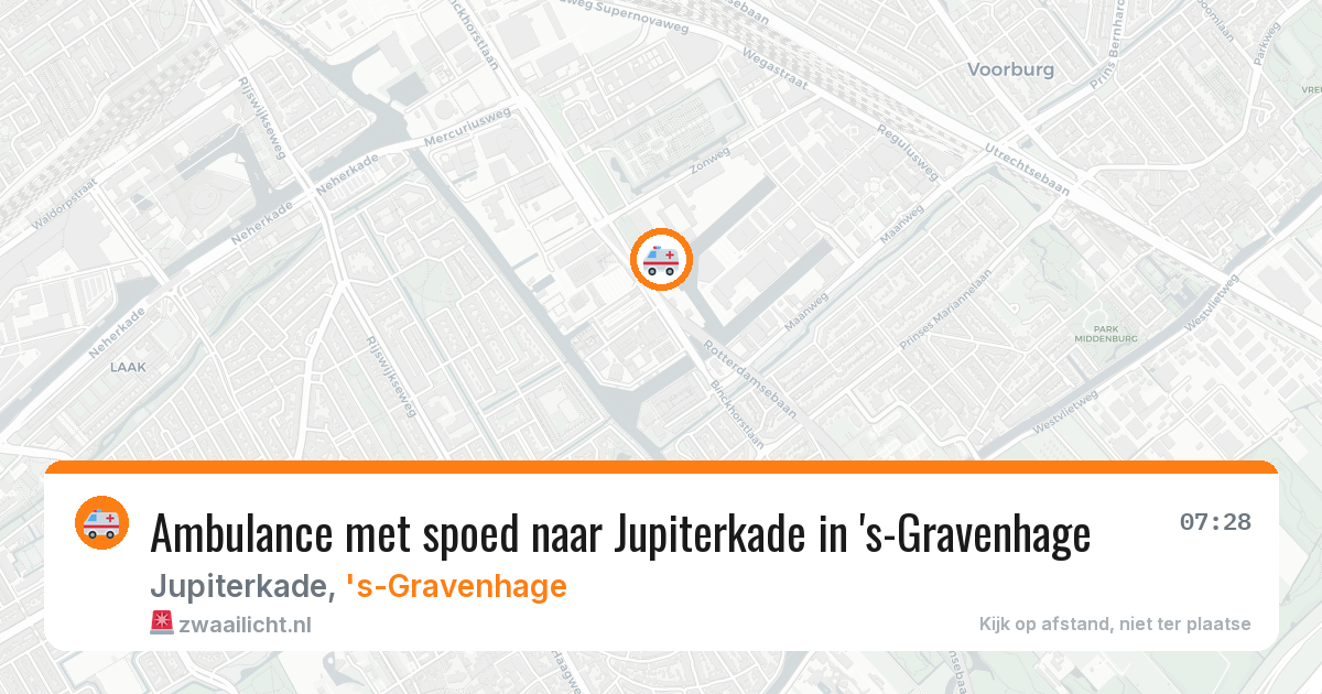 Ambulance met spoed naar Jupiterkade in 's-Gravenhage — 27 jun 2026