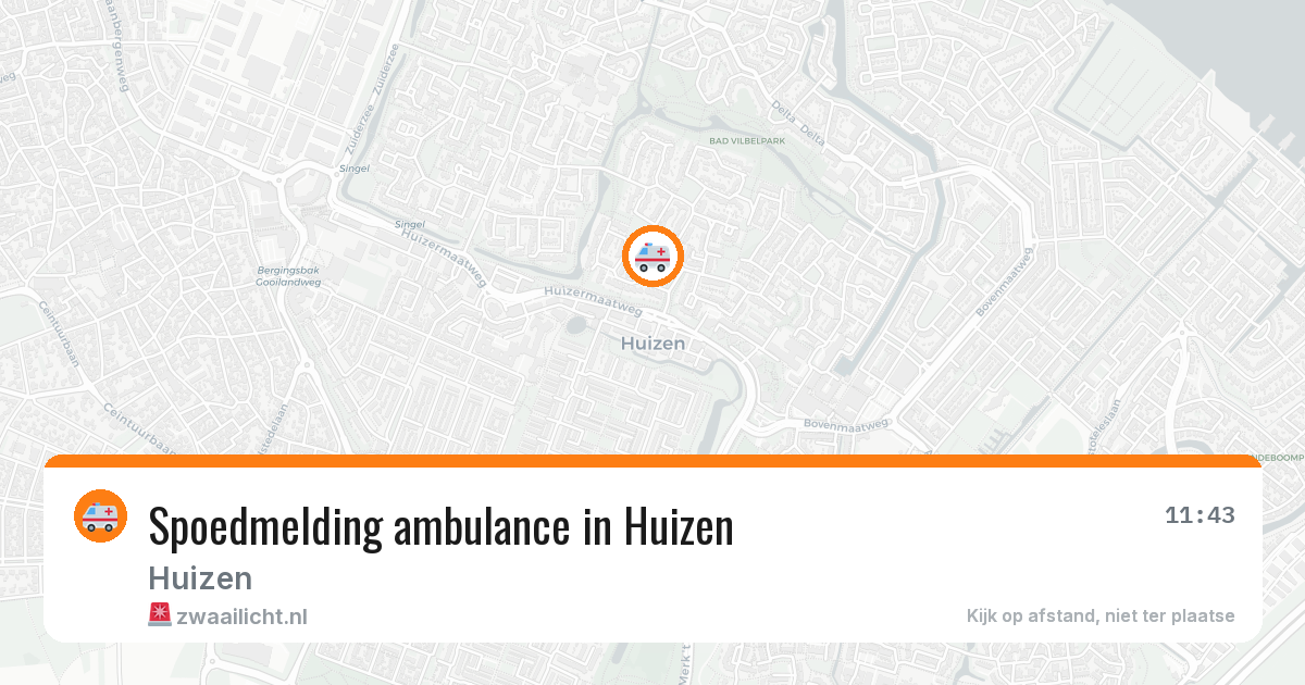 Spoedmelding ambulance in Huizen — 22 jan 2026