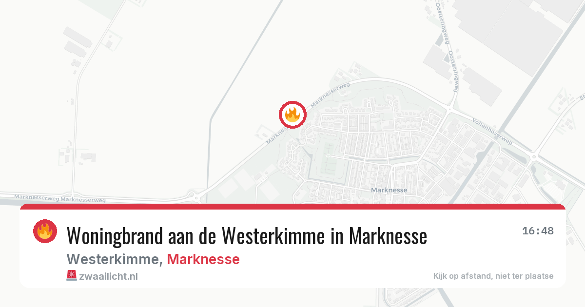Woningbrand aan de Westerkimme in Marknesse — 22 feb 2026