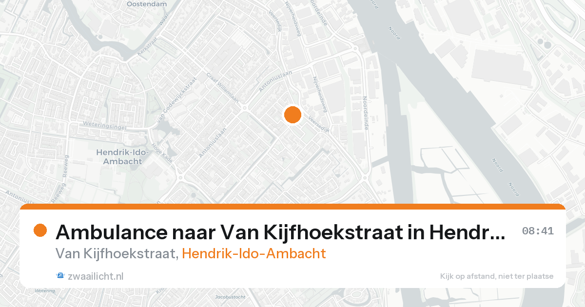 Ambulance naar Van Kijfhoekstraat in Hendrik-Ido-Ambacht — 22 aug 2026