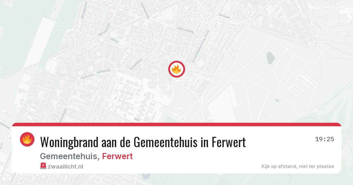 Woningbrand aan de Gemeentehuis in Ferwert — 30 apr 2026