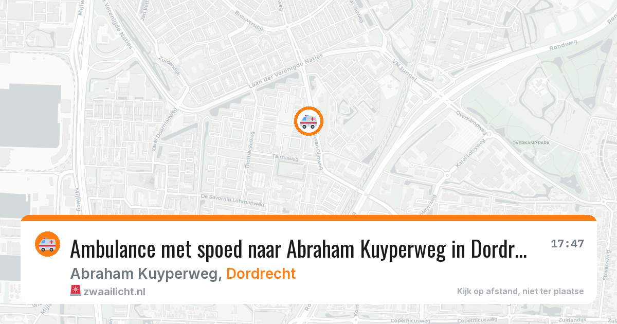 Ambulance met spoed naar Abraham Kuyperweg in Dordrecht — 29 jan 2026
