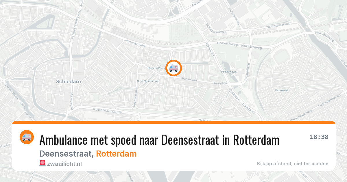 Ambulance met spoed naar Deensestraat in Rotterdam — 27 jun 2026