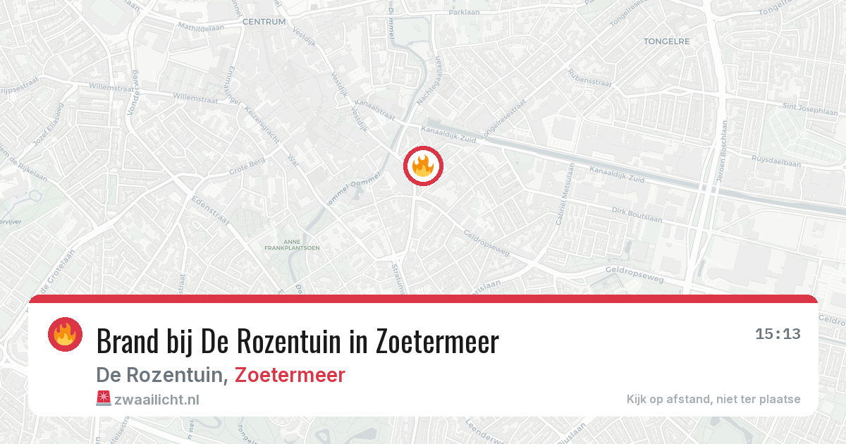 Brand bij De Rozentuin in Zoetermeer — 11 aug 2026