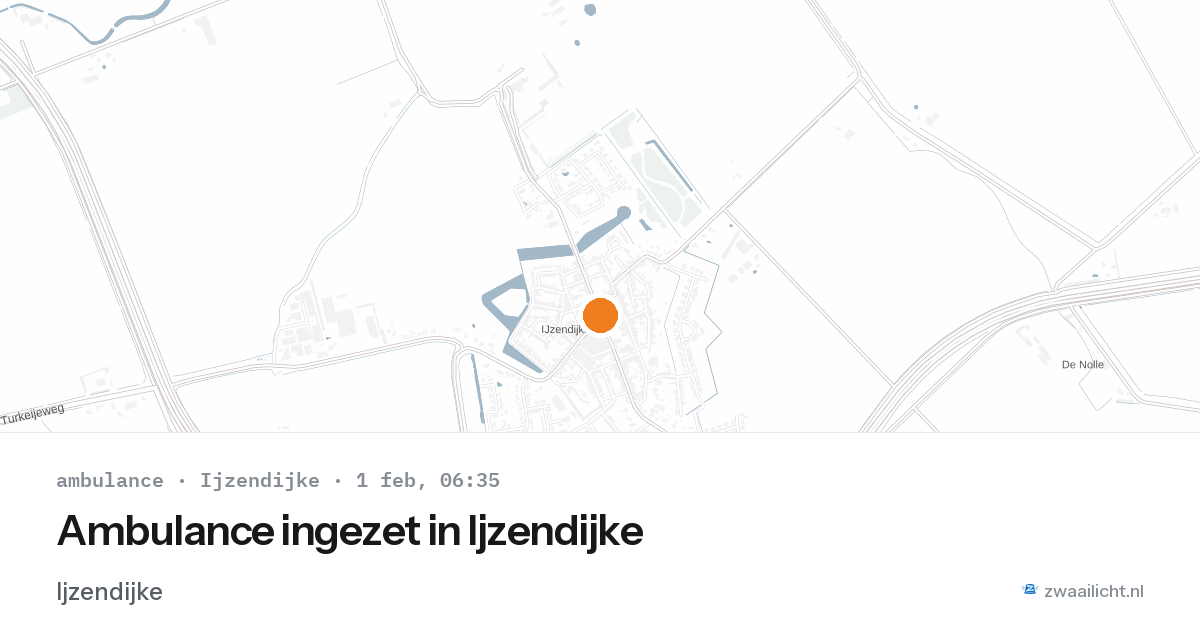Ambulance ingezet in Ijzendijke — 1 feb 2026