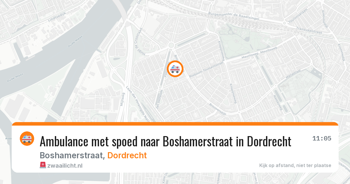 Ambulance met spoed naar Boshamerstraat in Dordrecht — 21 mei 2026