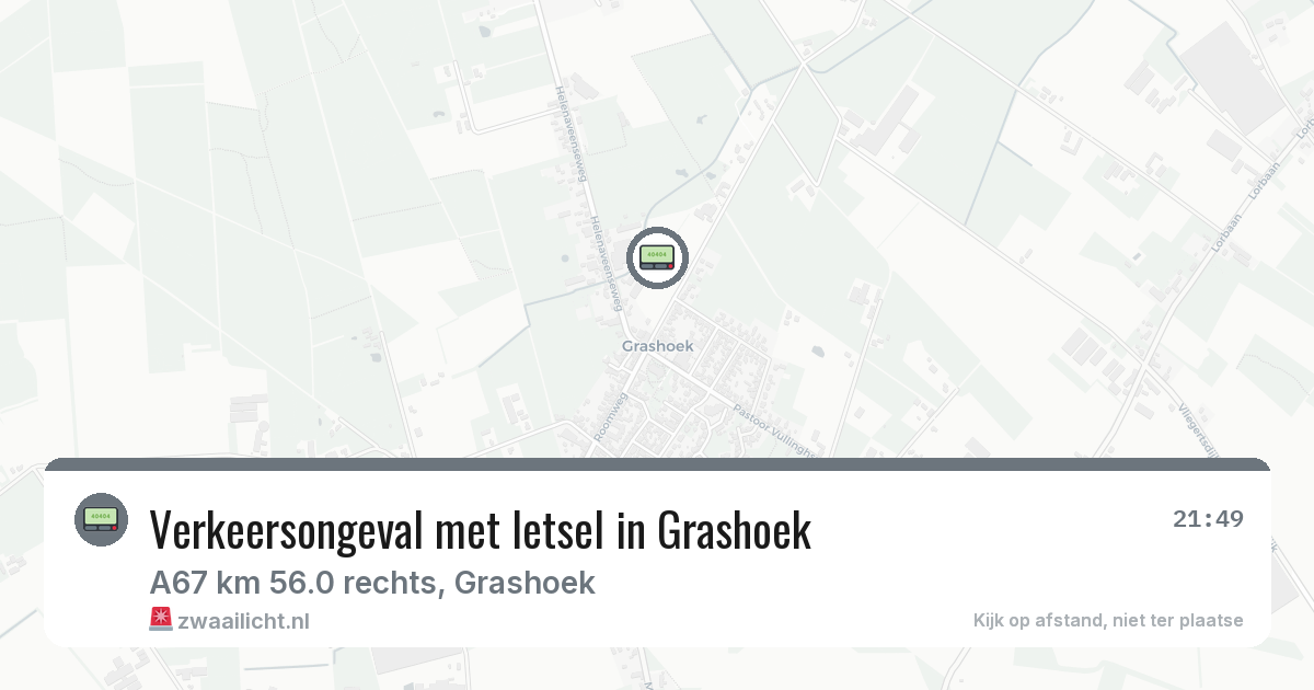 Verkeersongeval met letsel in Grashoek — 10 jul 2026