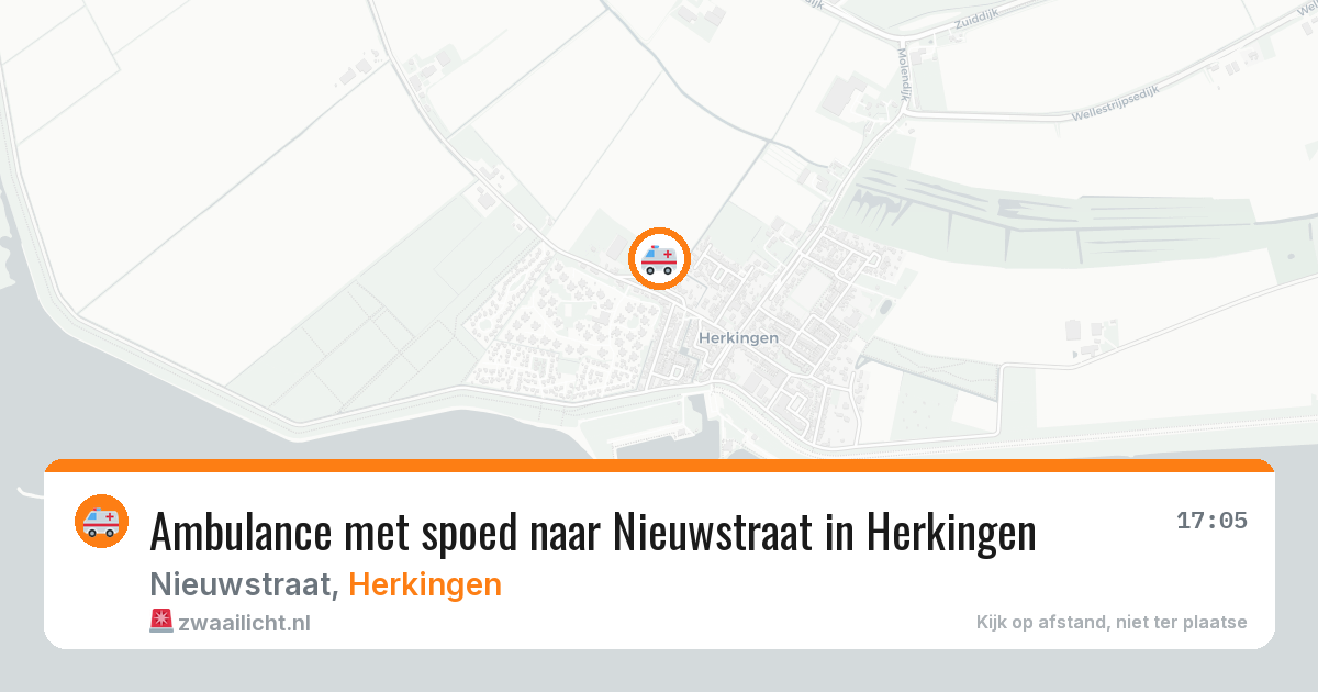 Ambulance met spoed naar Nieuwstraat in Herkingen — 29 mei 2026