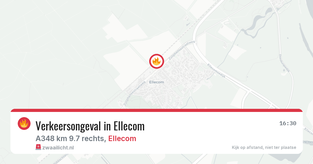 Verkeersongeval in Ellecom — 16 apr 2026