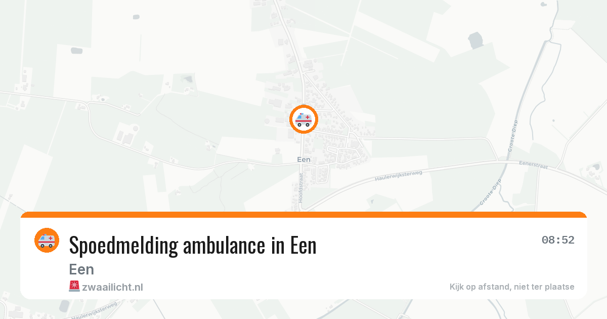 Spoedmelding ambulance in Een — 3 mrt 2026