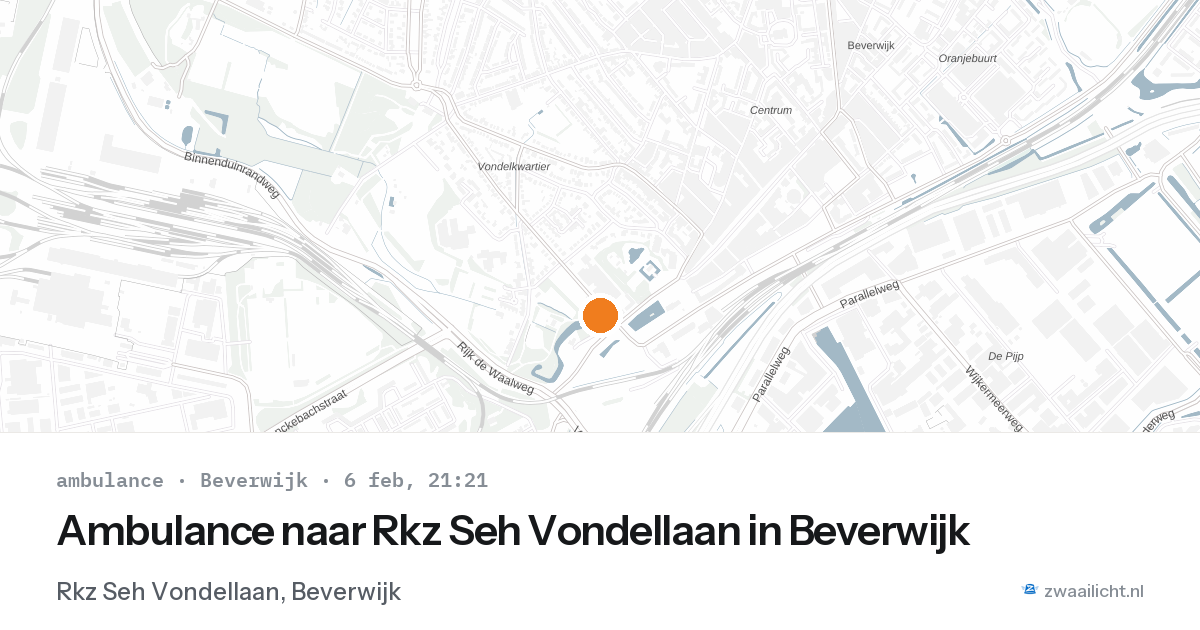Ambulance naar Rkz Seh Vondellaan in Beverwijk — 6 feb 2026