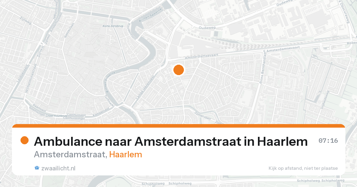 Ambulance naar Amsterdamstraat in Haarlem — 19 mei 2026