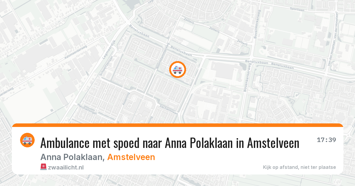 Ambulance met spoed naar Anna Polaklaan in Amstelveen — 20 mrt 2026