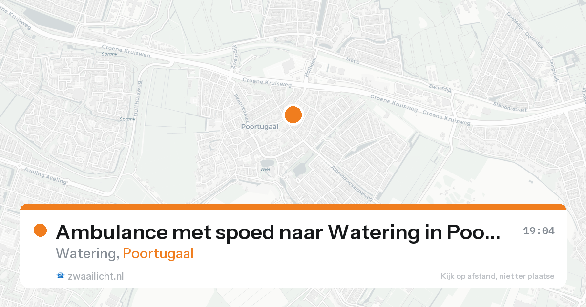 Ambulance met spoed naar Watering in Poortugaal — 11 jul 2026