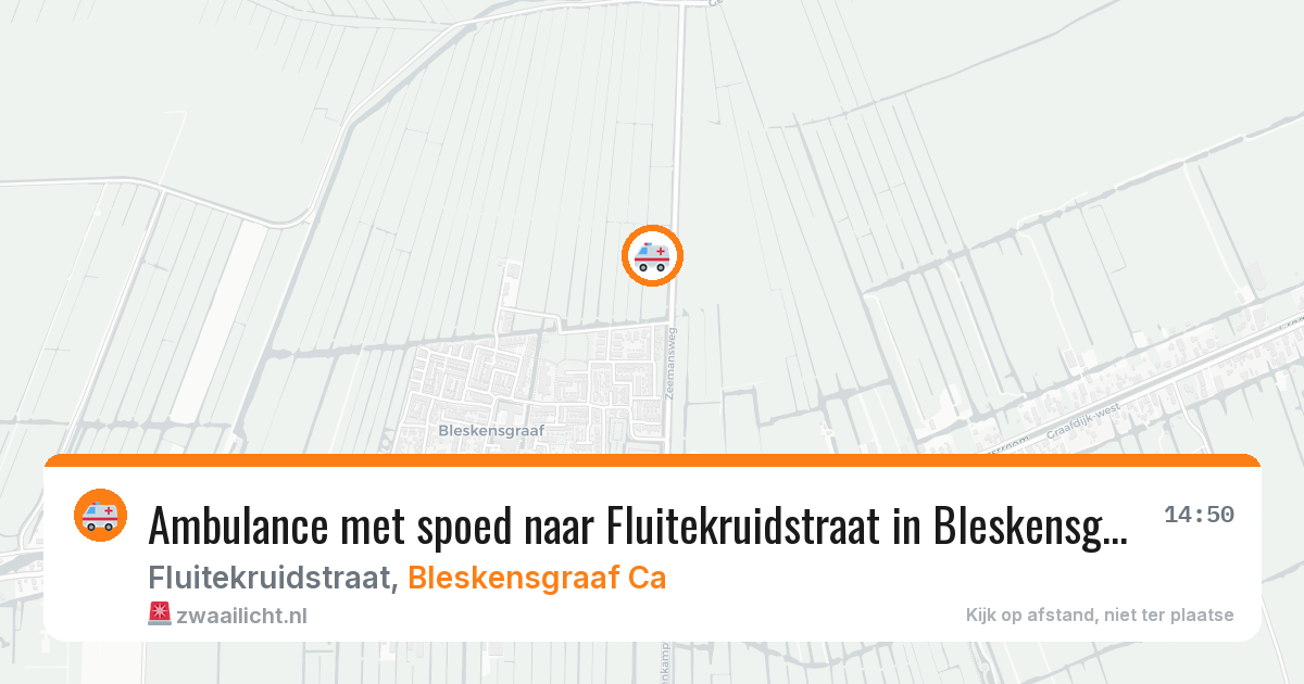 Ambulance met spoed naar Fluitekruidstraat in Bleskensgraaf Ca — 30 jun 2026