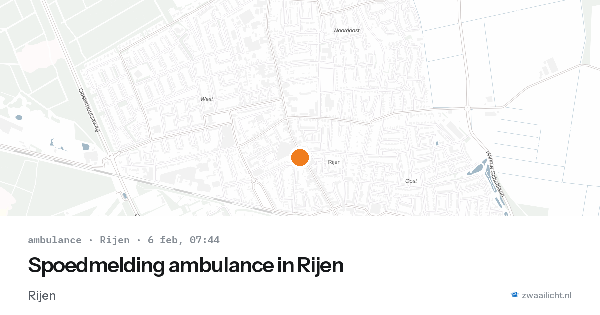 Spoedmelding ambulance in Rijen — 6 feb 2026