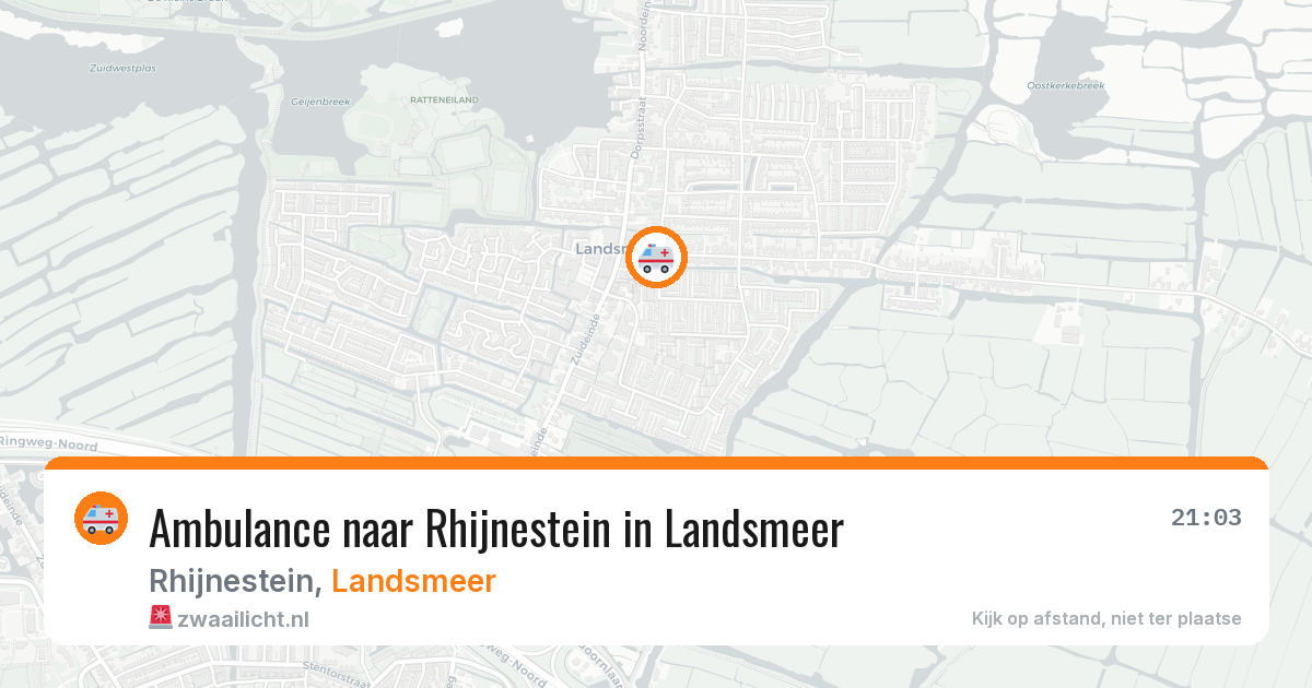 Ambulance naar Rhijnestein in Landsmeer — 8 feb 2026
