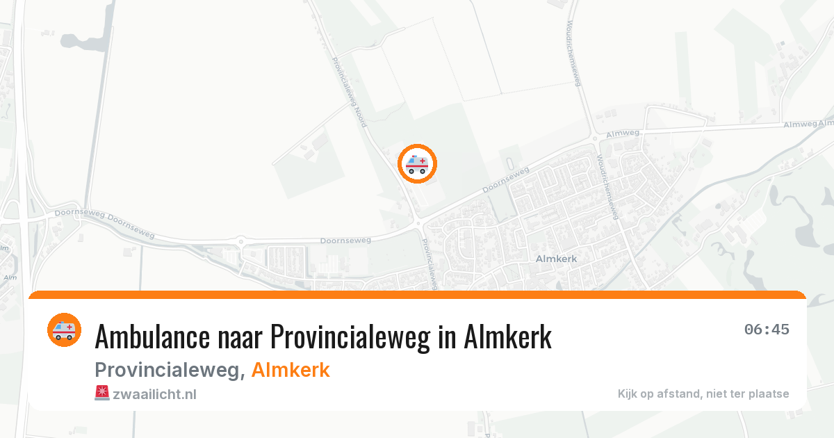 Ambulance naar Provincialeweg in Almkerk — 7 aug 2026
