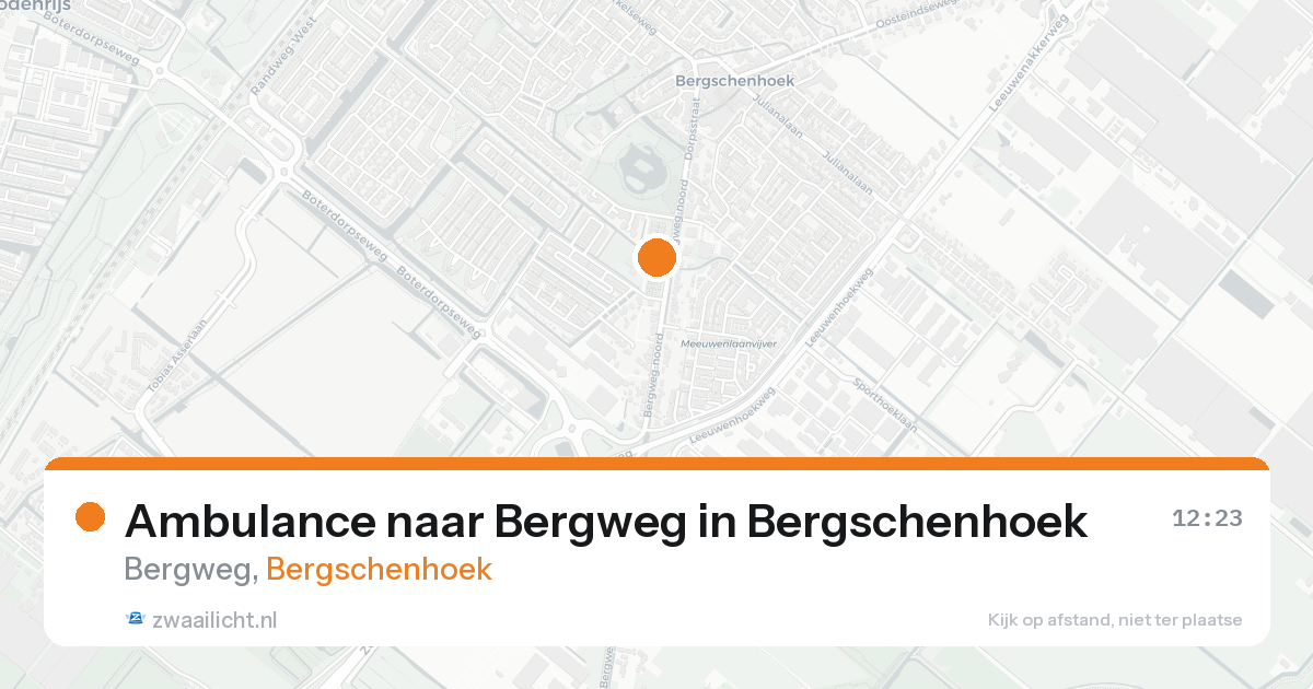 Ambulance naar Bergweg in Bergschenhoek — 19 aug 2026