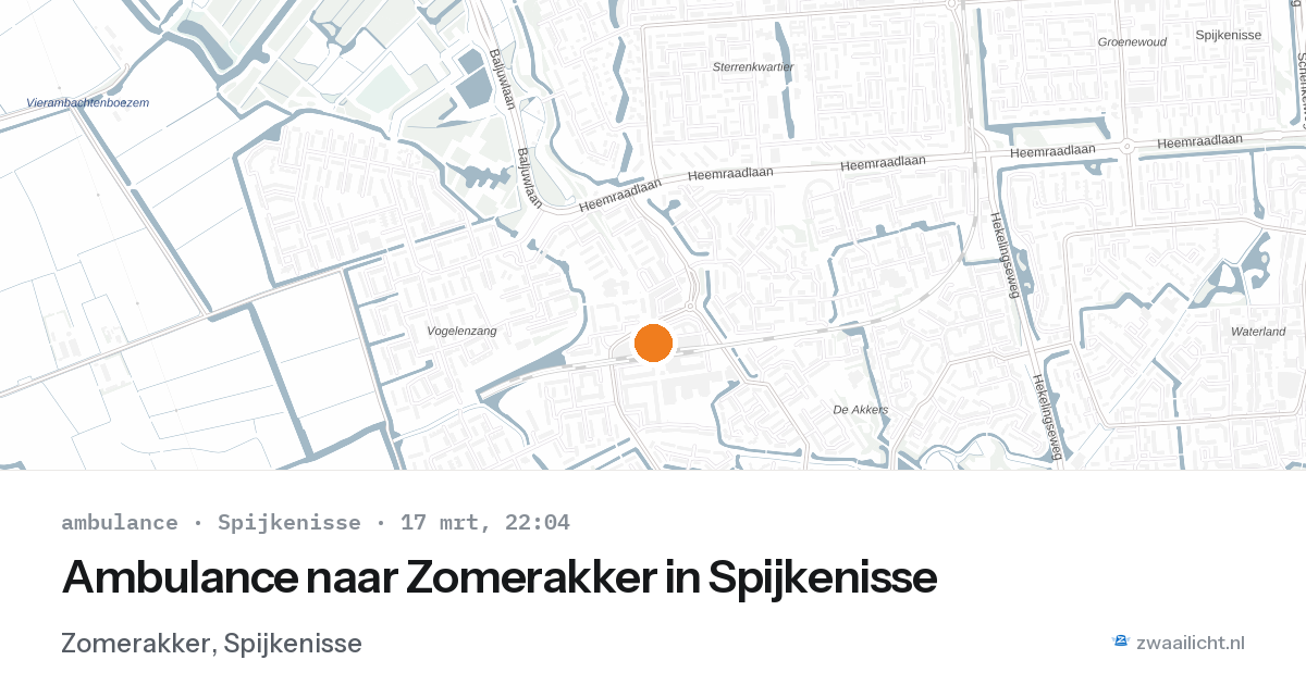 Ambulance naar Zomerakker in Spijkenisse — 17 mrt 2026